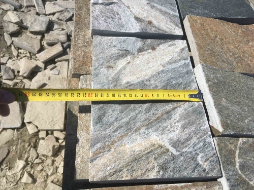 Плитка пилёная златолит Уральский для цоколя, отмостки купить в Москве